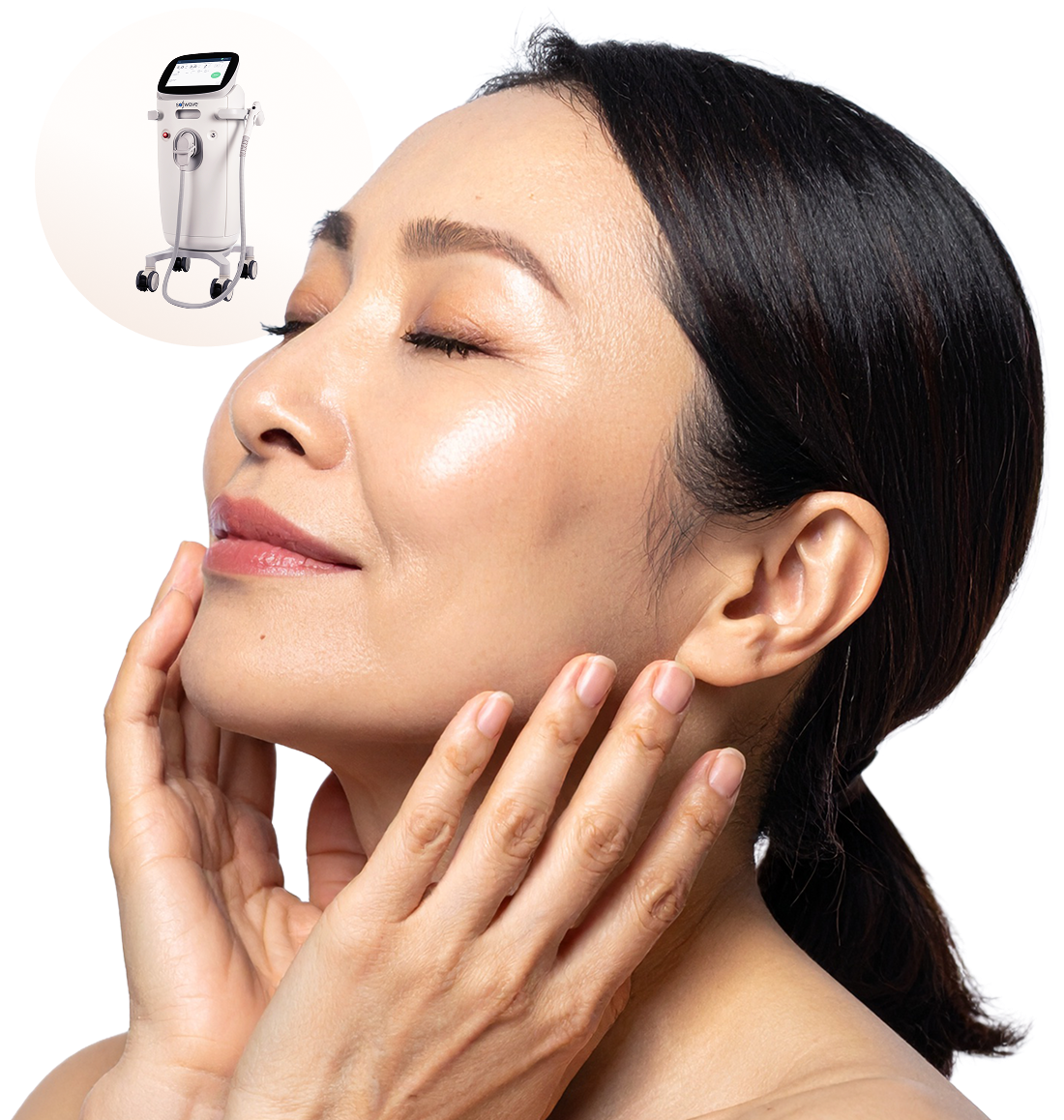 ソフウェーブのマシンと女性